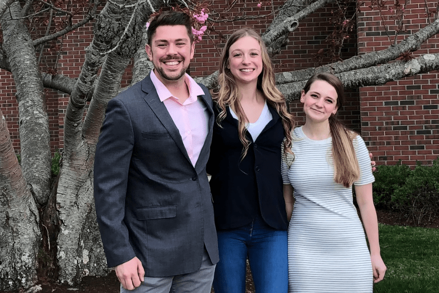 Three Henderson Outstanding Tutor Award Recipients pose together